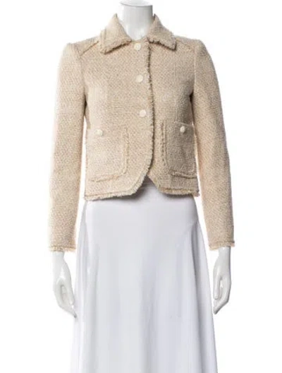 Pre-owned Me+em Tweed Pattern Blazer W/ Tags In Neutral