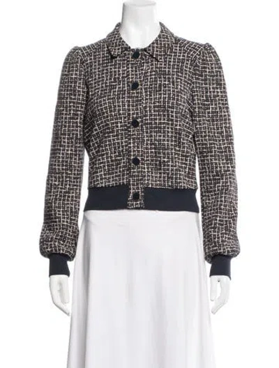 Pre-owned Me+em Tweed Pattern Jacket In Blue