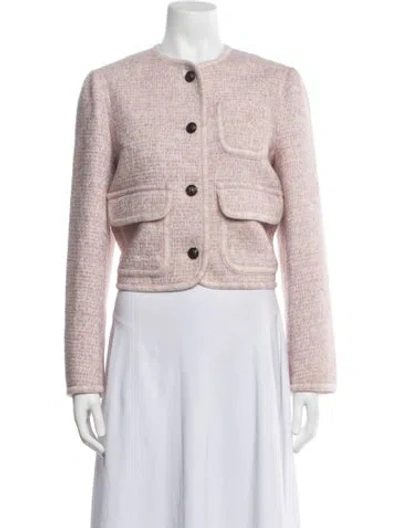 Pre-owned Me+em Tweed Pattern Jacket W/ Tags In Pink
