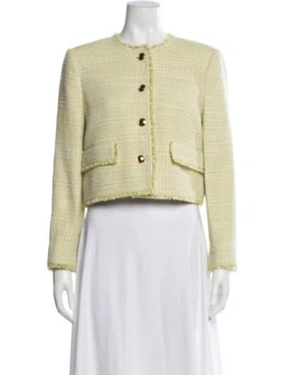 Pre-owned Me+em Tweed Pattern Jacket In Yellow