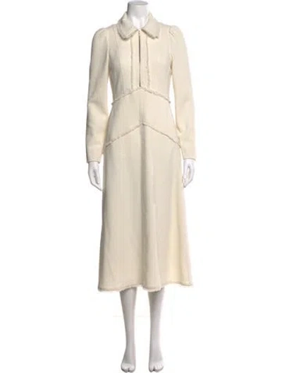 Pre-owned Me+em Tweed Pattern Midi Length Dress W/ Tags In Neutral