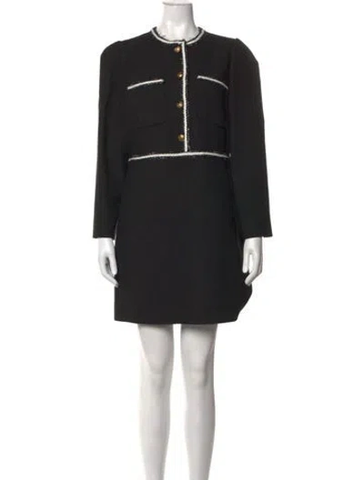 Pre-owned Me+em Tweed Pattern Mini Dress W/ Tags In Black