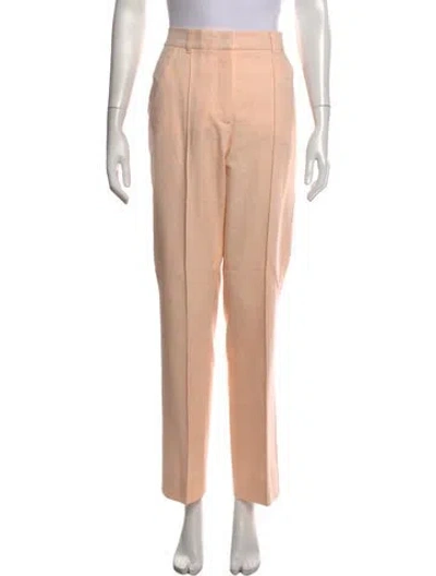 Pre-owned Me+em Tweed Pattern Straight Leg Pants In Pink