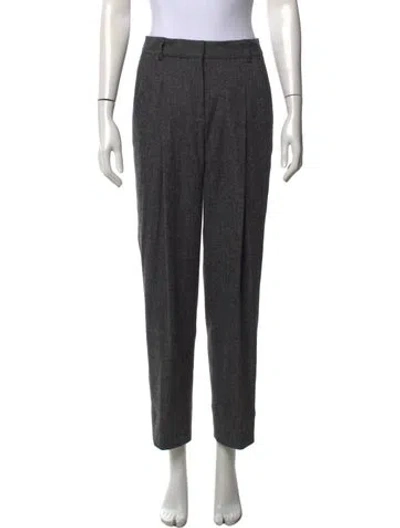 Pre-owned Me+em Tweed Pattern Straight Leg Pants W/ Tags In Grey
