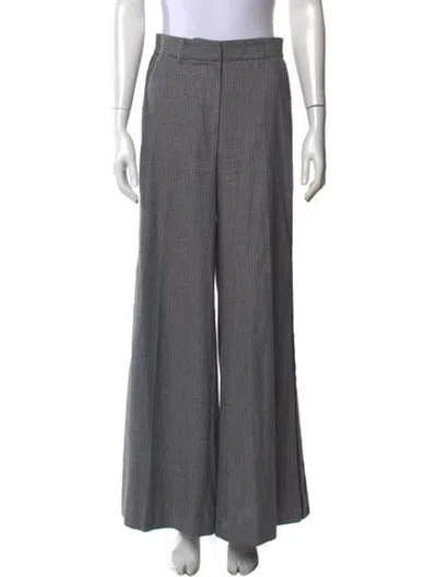 Pre-owned Me+em Tweed Pattern Wide Leg Pants In Blue