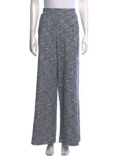 Pre-owned Me+em Tweed Pattern Wide Leg Pants In Blue