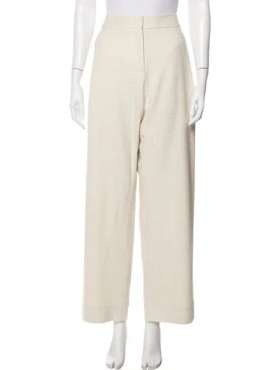 Pre-owned Me+em Tweed Pattern Wide Leg Pants In Neutral