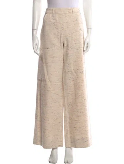 Pre-owned Me+em Tweed Pattern Wide Leg Pants W/ Tags In Neutrals
