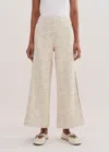 Me+em Tweed Wide-leg Crop Trouser In Cream/black