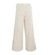 Shop Me+em Tweed Wide-leg Trousers In Neutral