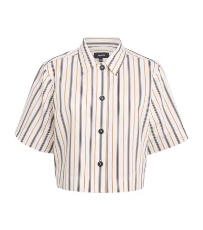 Me+em Twill Stripe Crop Shirt