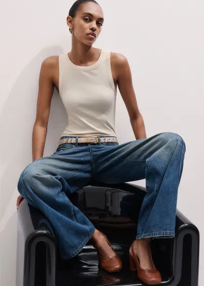 Me+em Ultimate Crew Neck Tank In White