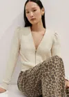 Me+em V-neck Feminine Sweatshirt In Buttercream