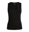 Me+em V-neck Ribbed Ultimate Vest In Black