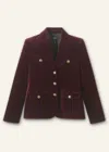 Me+em Velvet Evening Jacket In Deep Merlot