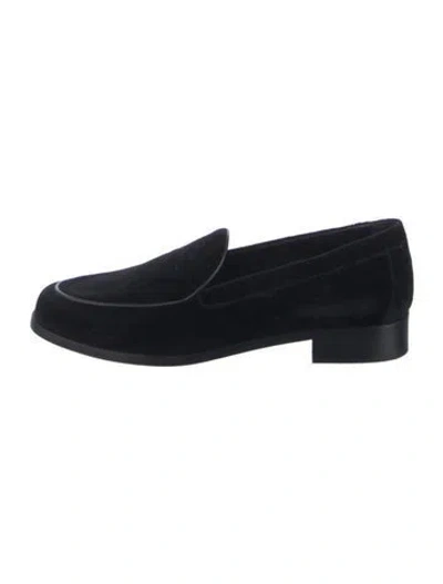 Pre-owned Me+em Velvet Loafers In Black