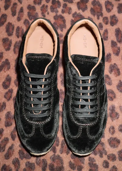 Me+em Velvet Retro Runner Black