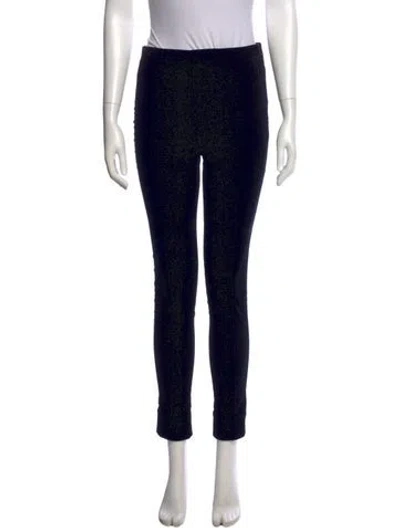 Pre-owned Me+em Velvet Skinny Leg Pants In Black