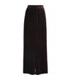 Me+em Velvet Wide-leg Trousers In Brown