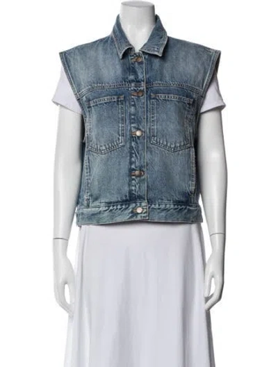 Pre-owned Me+em Vest In Blue/white