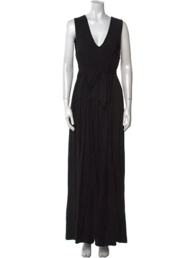 Pre-owned Me+em V-neck Jumpsuit In Black