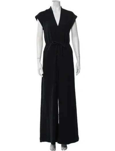 Pre-owned Me+em V-neck Jumpsuit In Black