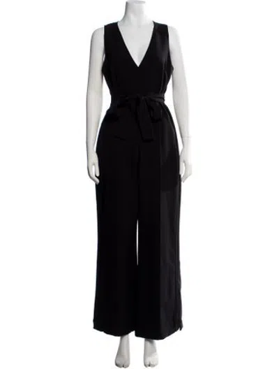 Pre-owned Me+em V-neck Jumpsuit In Black
