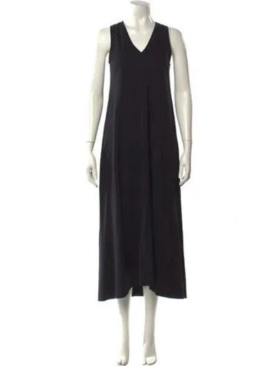Pre-owned Me+em V-neck Long Dress In Black