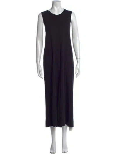 Pre-owned Me+em V-neck Long Dress In Black