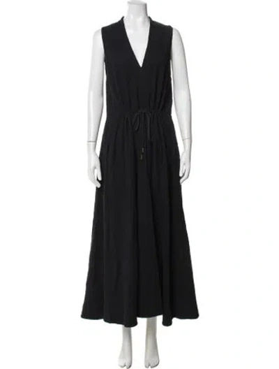 Pre-owned Me+em V-neck Long Dress In Black
