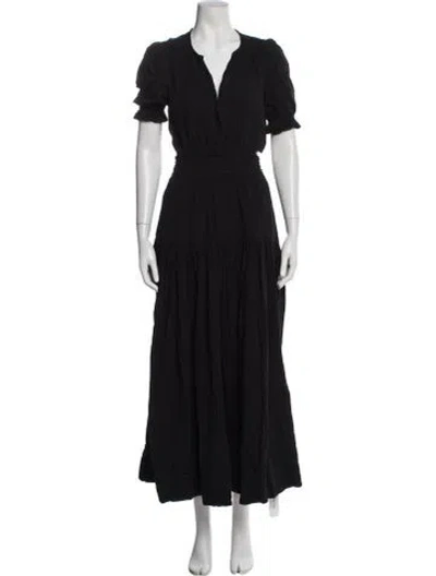 Pre-owned Me+em V-neck Long Dress In Blue