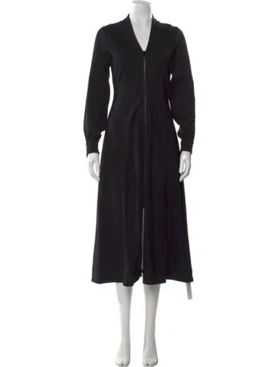 Pre-owned Me+em V-neck Long Dress W/ Tags In Black