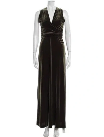 Pre-owned Me+em V-neck Long Dress W/ Tags In Brown