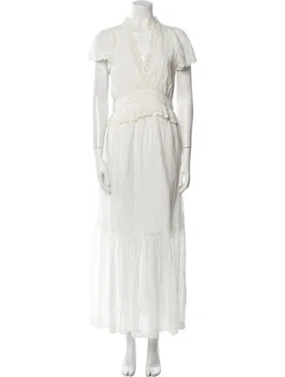 Pre-owned Me+em V-neck Long Dress W/ Tags In White