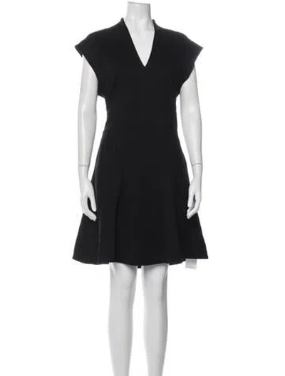 Pre-owned Me+em V-neck Mini Dress In Black