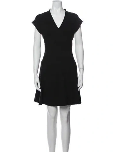 Pre-owned Me+em V-neck Mini Dress In Black