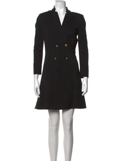 Pre-owned Me+em V-neck Mini Dress In Black