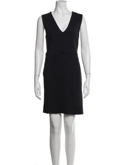 Pre-owned Me+em V-neck Mini Dress In Blue