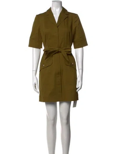 Pre-owned Me+em V-neck Mini Dress W/ Tags In Green