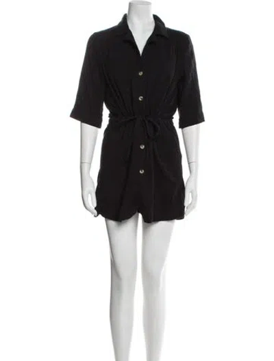 Pre-owned Me+em V-neck Romper In Black