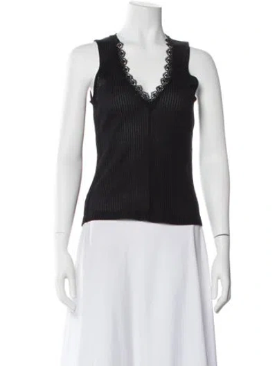 Pre-owned Me+em V-neck Sleeveless Top In Black