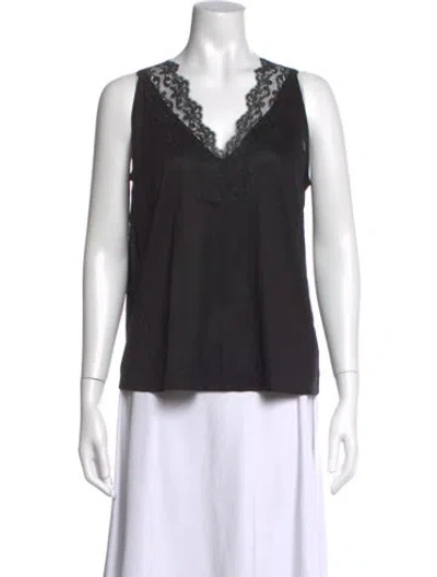 Pre-owned Me+em V-neck Sleeveless Top In Black