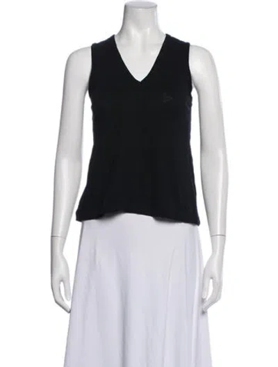Pre-owned Me+em V-neck Sleeveless Top In Black