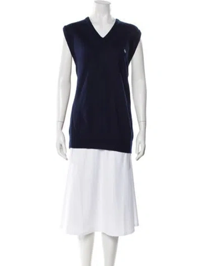 Pre-owned Me+em V-neck Sweater In Blue