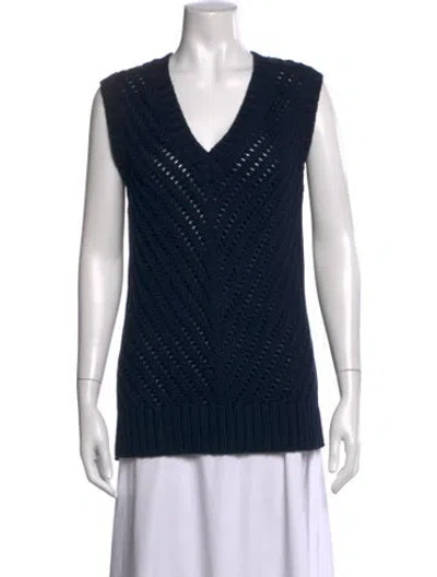 Pre-owned Me+em V-neck Sweater In Blue
