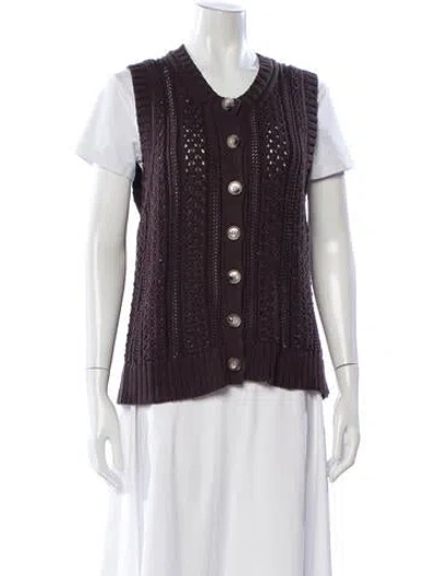 Pre-owned Me+em V-neck Sweater In Brown
