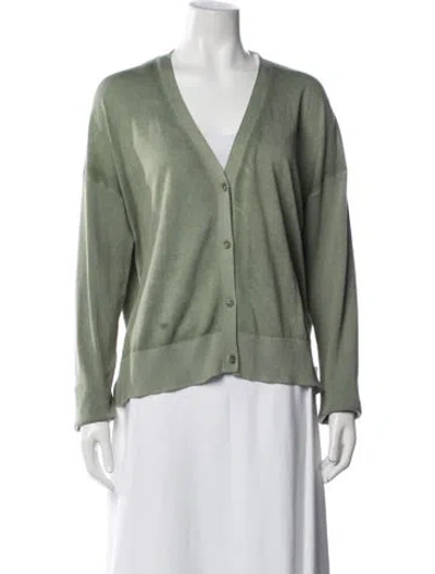 Pre-owned Me+em V-neck Sweater In Green