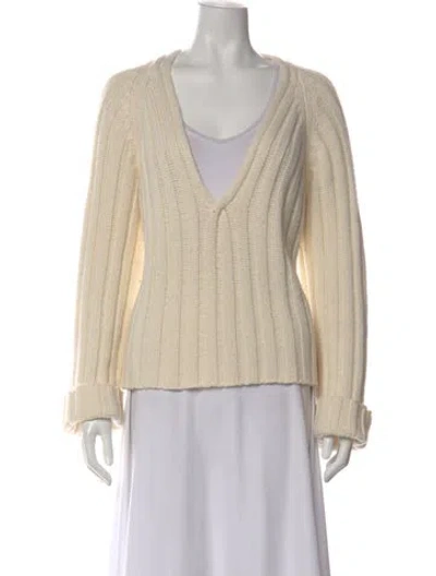 Pre-owned Me+em V-neck Sweater In Neutral