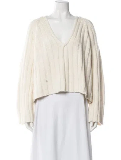 Pre-owned Me+em V-neck Sweater In Neutral