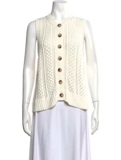Pre-owned Me+em V-neck Sweater In White